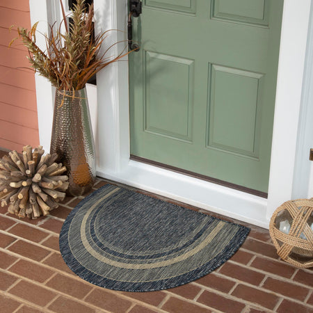 Terrace Fringe Collection Area Rug - Veranda (Blue)