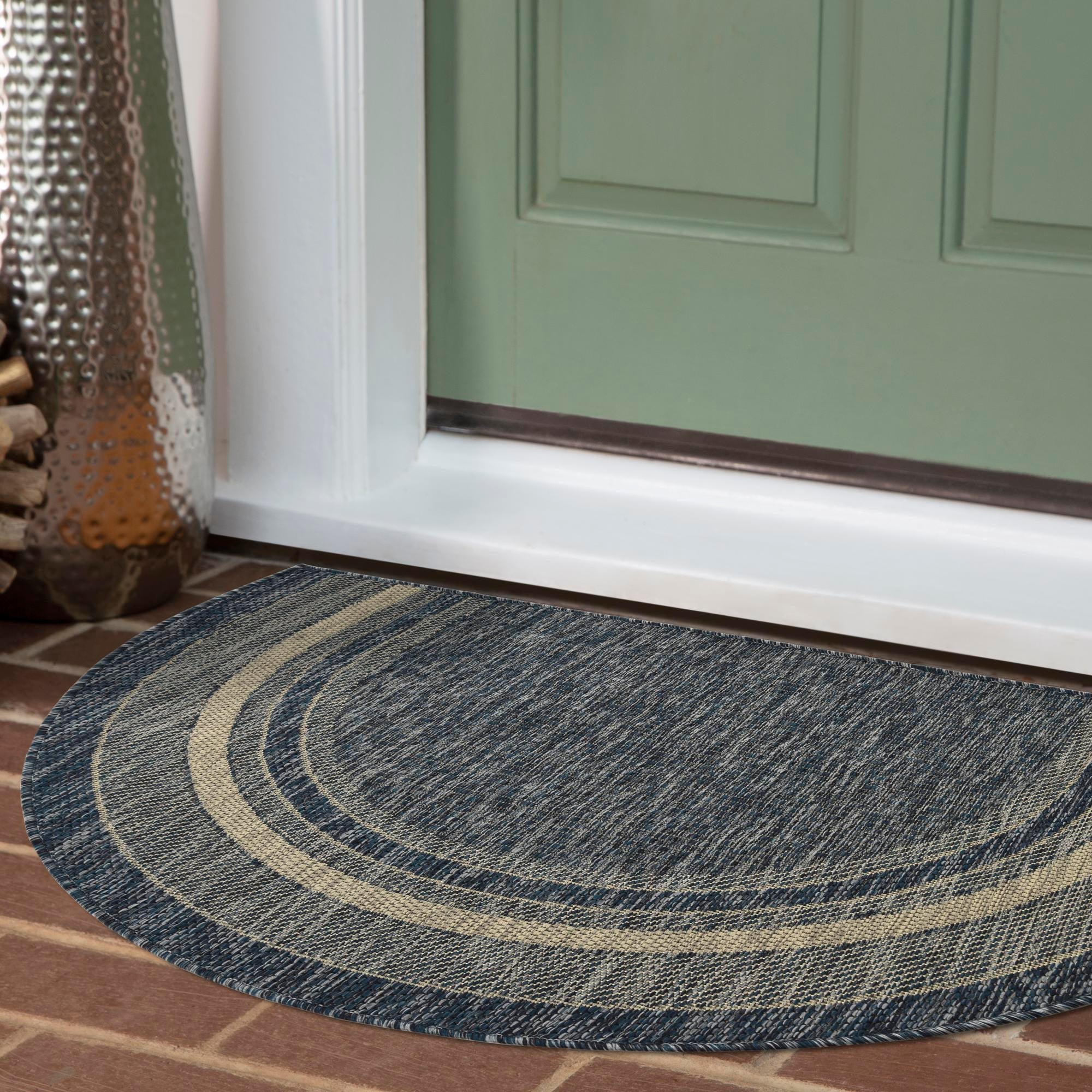 Terrace Fringe Collection Area Rug - Veranda (Blue)