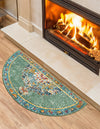 Brighton Terrace Collection Area Rug - Hove (Green) Hearth Green  lifestyle 58