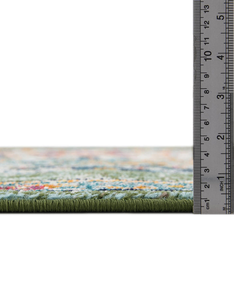 Brighton Terrace Collection Area Rug - Hove (Green) Octagon Green  lifestyle 74