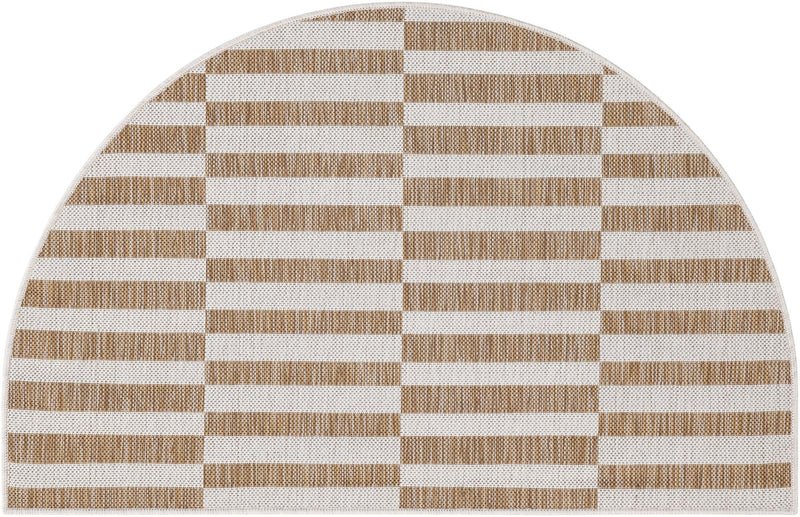 Patio Stripe Harmony Collection Area Rug - Cabana (Taupe) Hearth Taupe Main