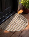 Patio Stripe Harmony Collection Area Rug - Cabana (Taupe) Hearth Taupe  lifestyle 4