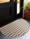 Patio Stripe Harmony Collection Area Rug - Cabana (Taupe) Hearth Taupe  lifestyle 9