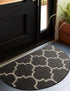 Seaside Lattice Collection Area Rug - Arbor (Black)