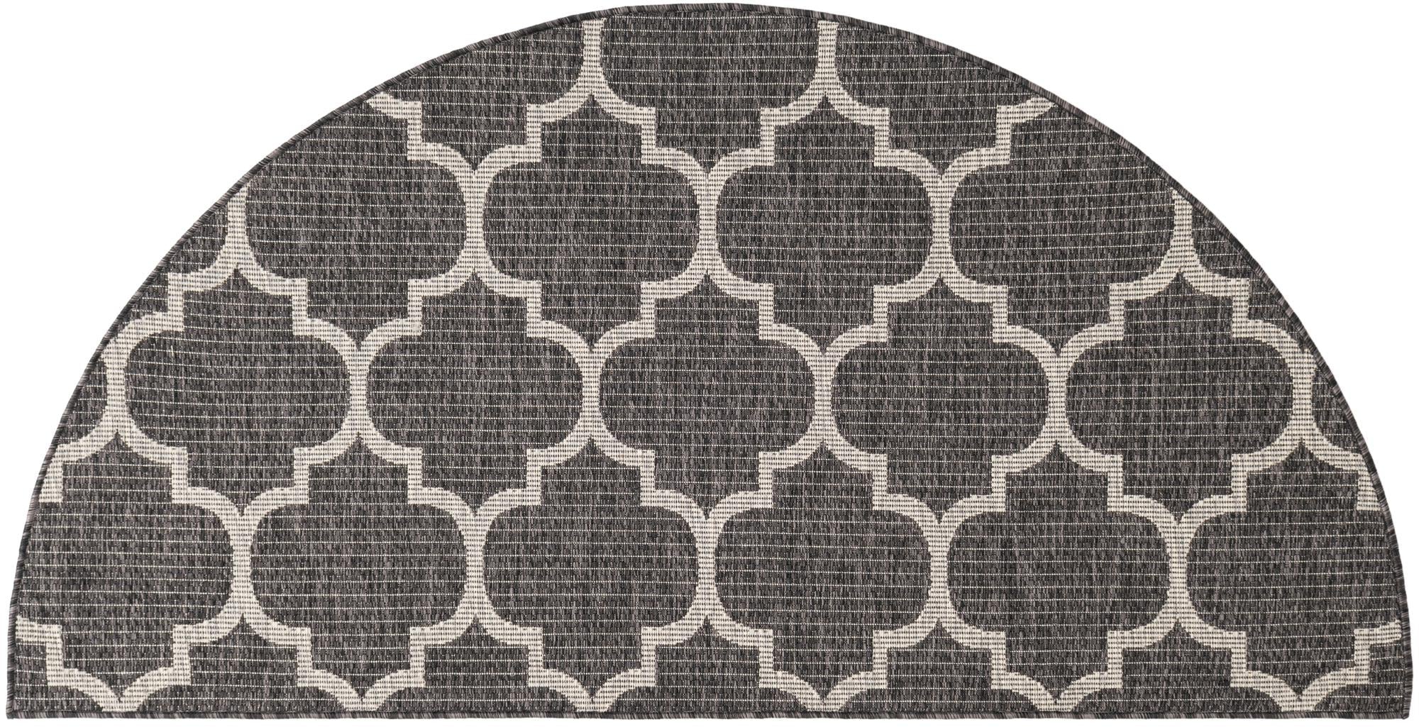 Seaside Lattice Collection Area Rug - Arbor (Black)