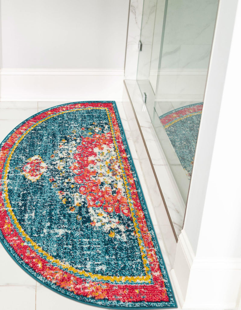 Brighton Terrace Collection Area Rug - Hove (Blue) Hearth Blue  lifestyle 50