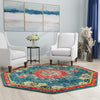 Brighton Terrace Collection Area Rug - Hove (Blue) Octagon Blue  lifestyle 70