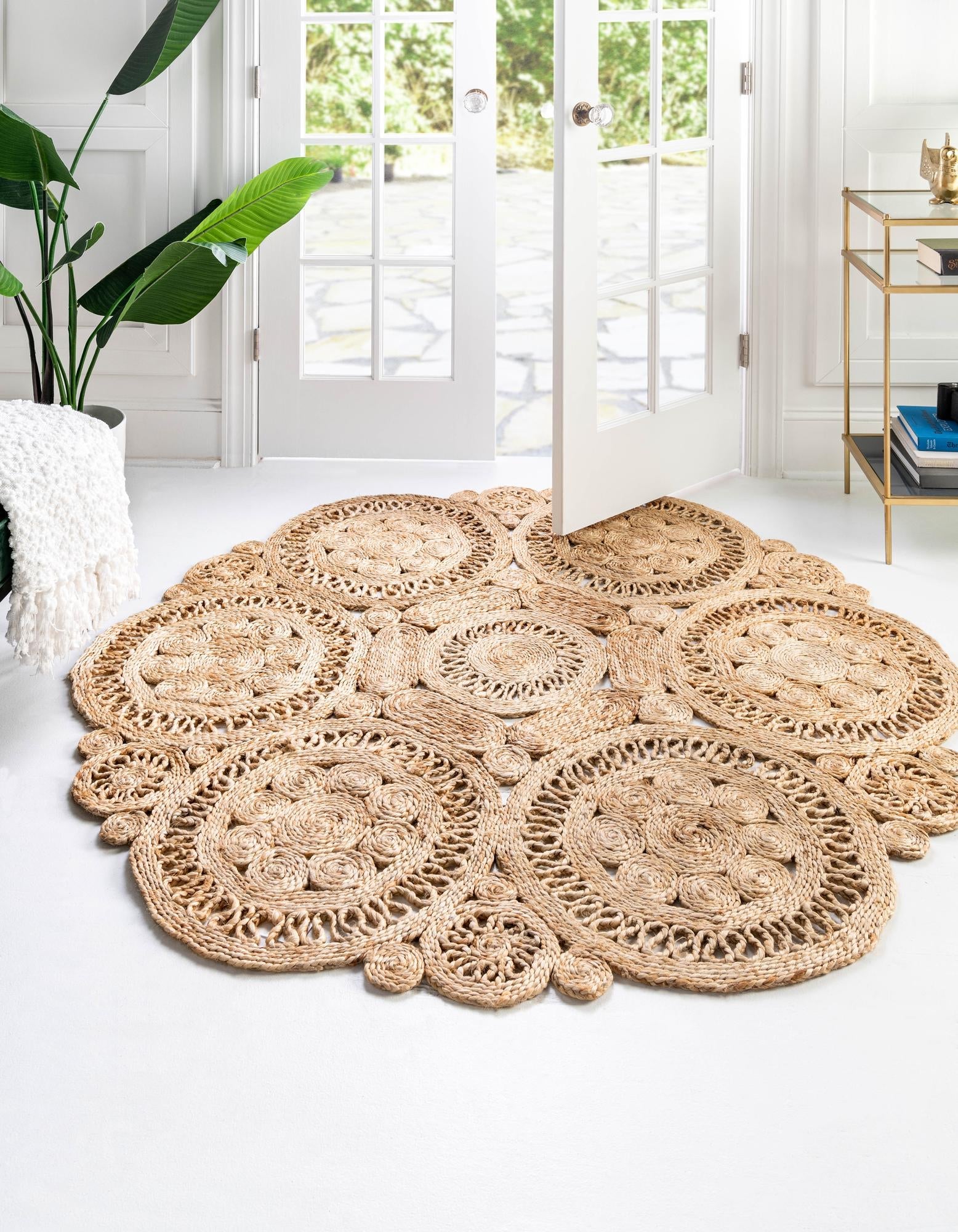 Woven Seaside Jute Collection Area Rug - Whittaker