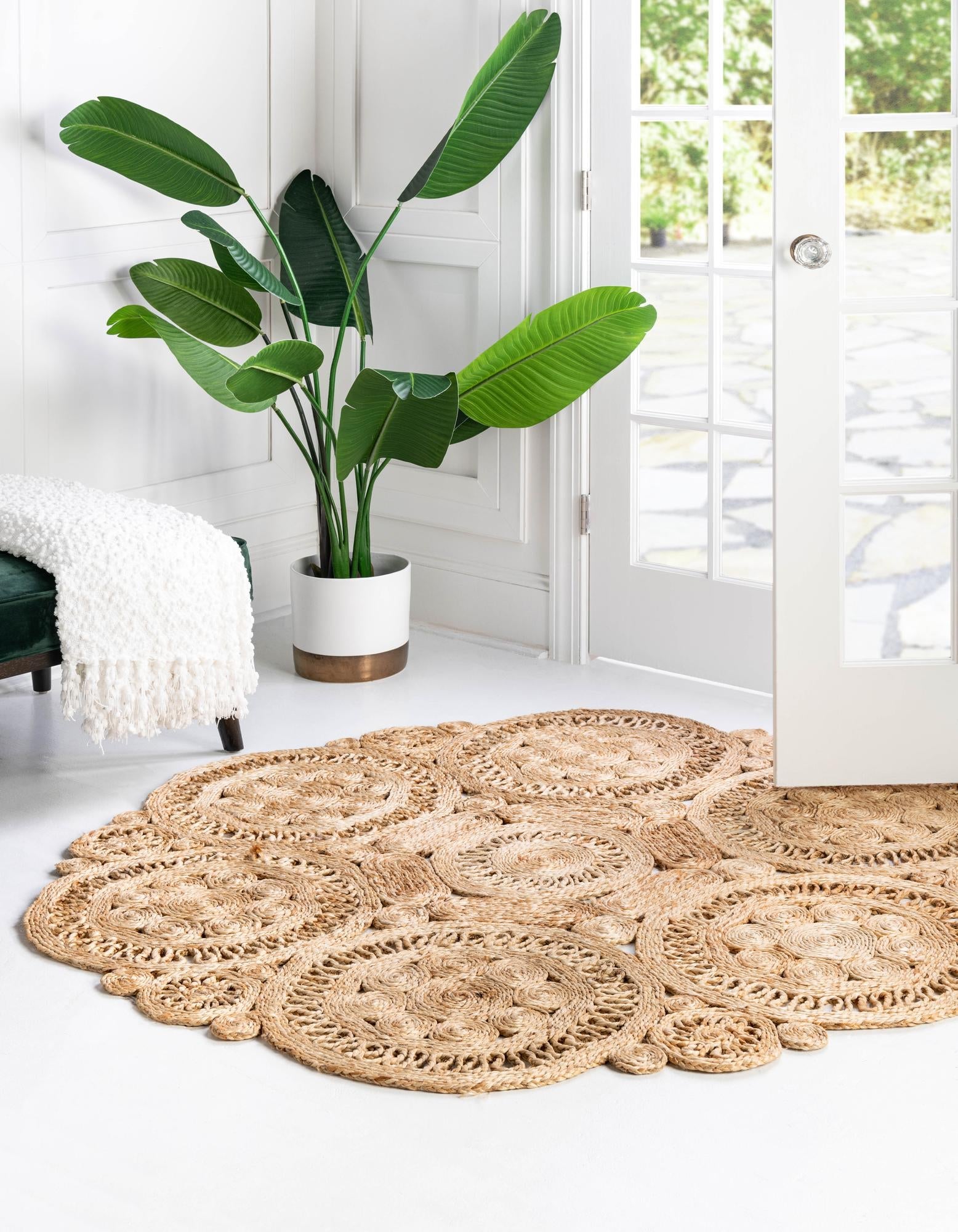 Woven Seaside Jute Collection Area Rug - Whittaker