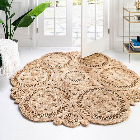 Woven Seaside Jute Collection Area Rug - Whittaker