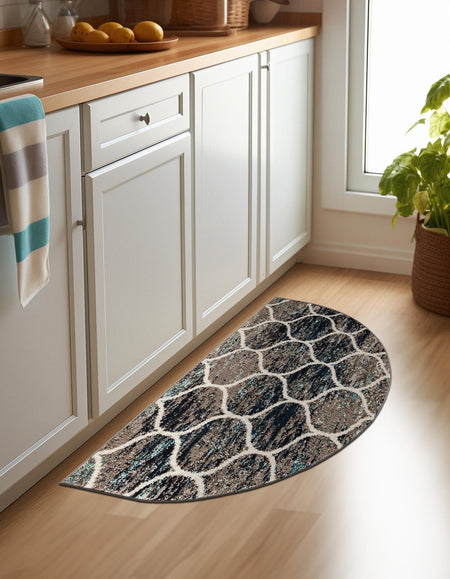 Trellis Mosaic Collection Area Rug -  Pergolatown (Blue Multi)