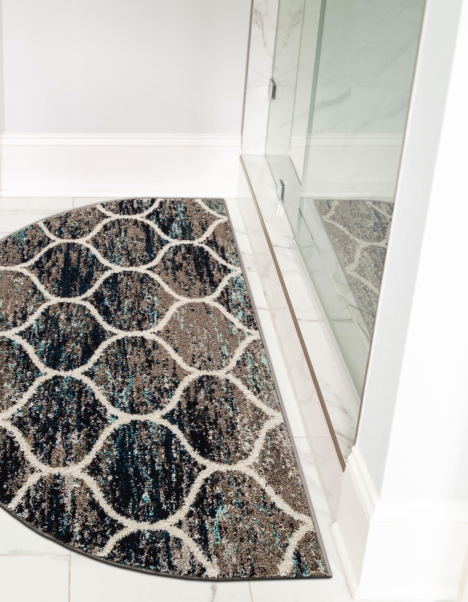 Trellis Mosaic Collection Area Rug -  Pergolatown (Blue Multi)