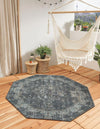 Caribbean Breeze Collection Area Rug -  Utila Octagon Fume Gray  lifestyle 40