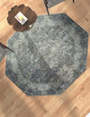 Caribbean Breeze Collection Area Rug -  Utila Octagon Fume Gray  lifestyle 55