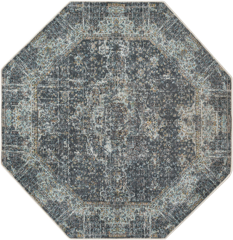 Caribbean Breeze Collection Area Rug -  Utila Octagon Fume Gray  lifestyle 21