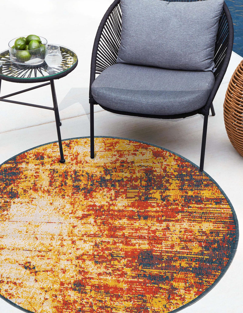 Seaside Haven Rugs Collection Area Rug -  Schooner Round Multi  lifestyle 21