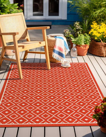 Seaside Lattice Collection Area Rug - Brighton