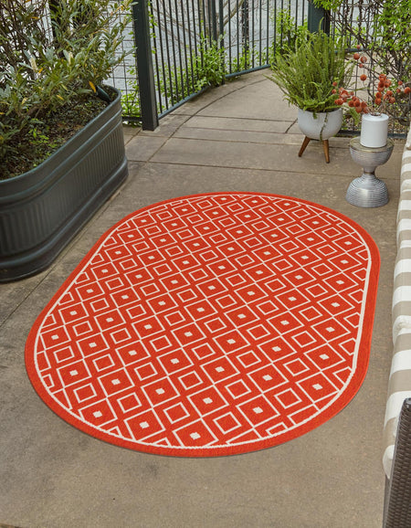 Seaside Lattice Collection Area Rug - Brighton