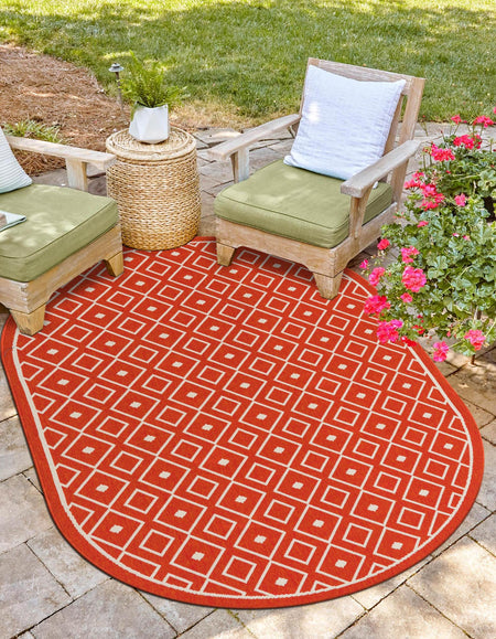 Seaside Lattice Collection Area Rug - Brighton