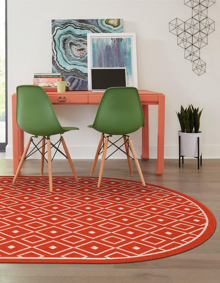 Seaside Lattice Collection Area Rug - Brighton