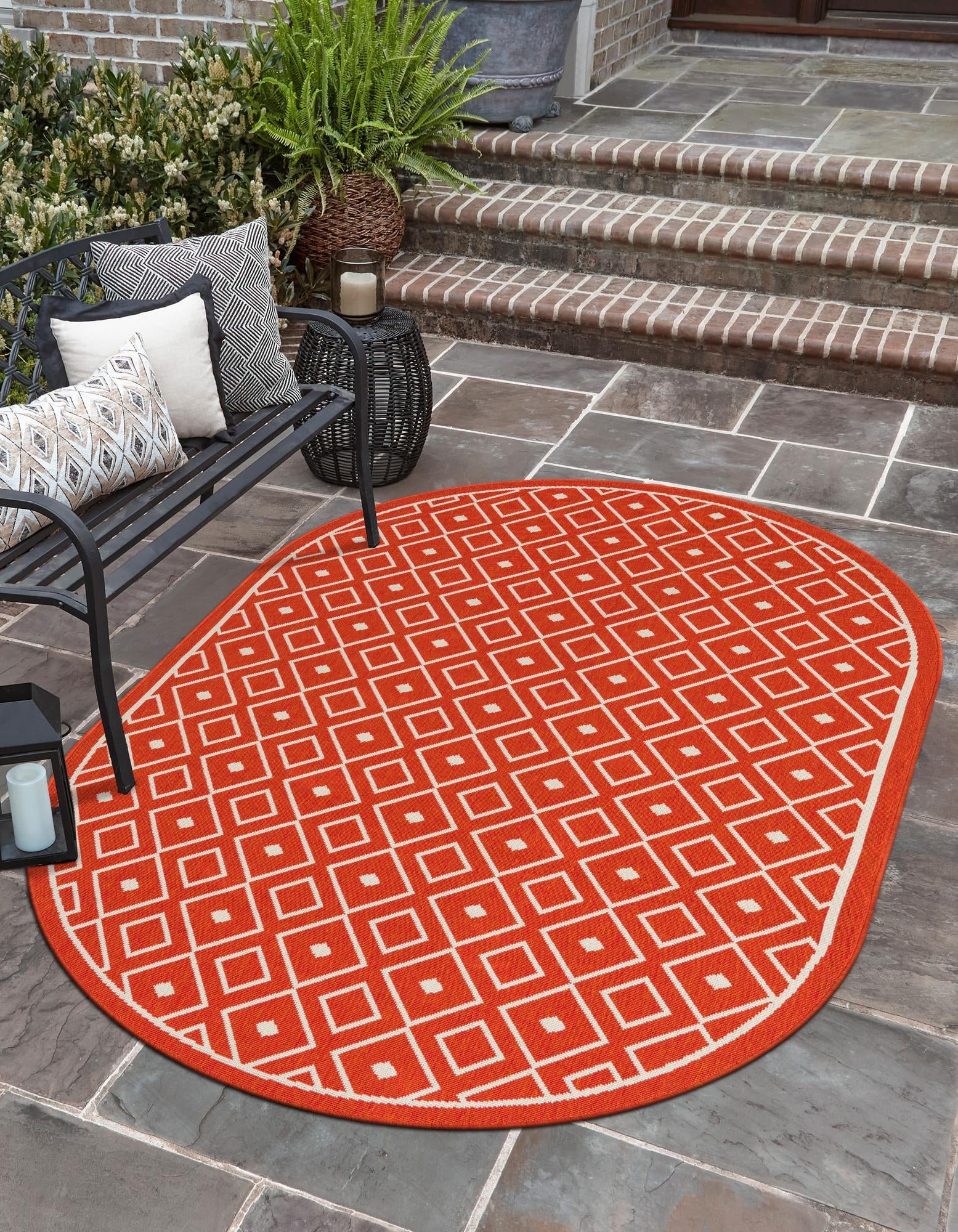 Seaside Lattice Collection Area Rug - Brighton