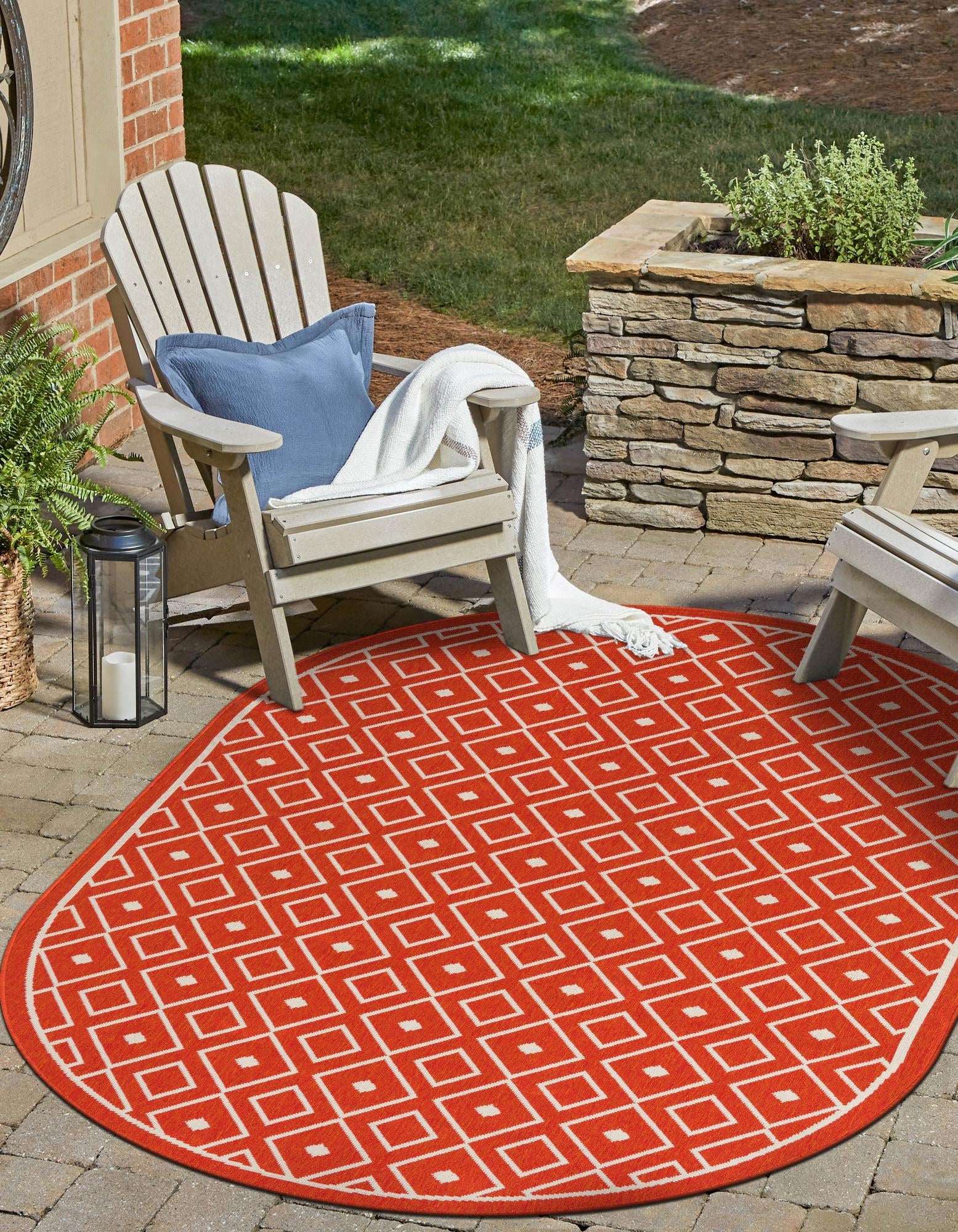 Seaside Lattice Collection Area Rug - Brighton