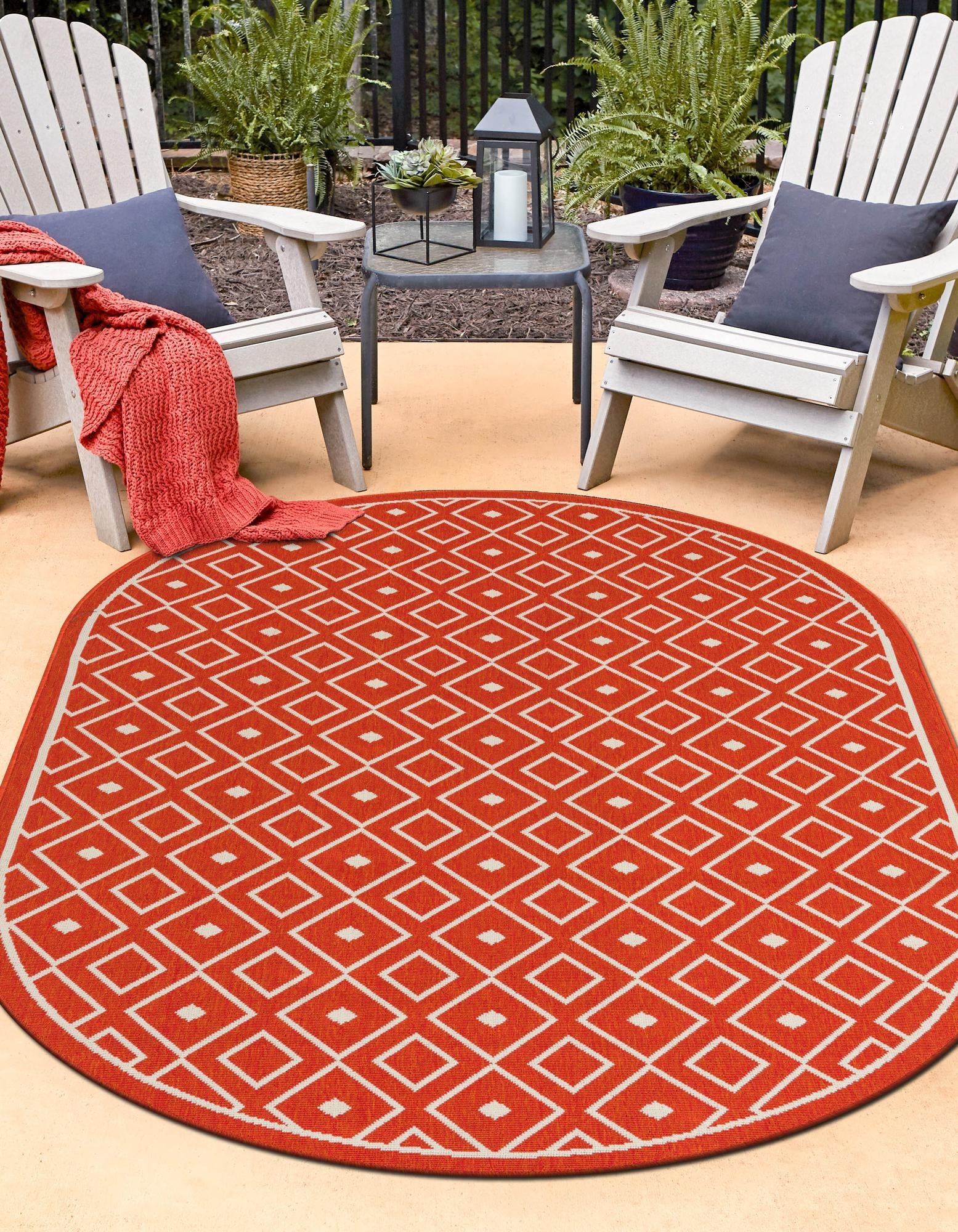 Seaside Lattice Collection Area Rug - Brighton