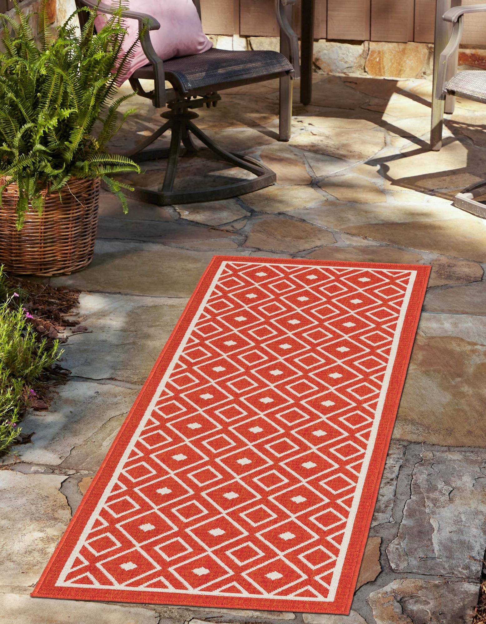 Seaside Lattice Collection Area Rug - Brighton