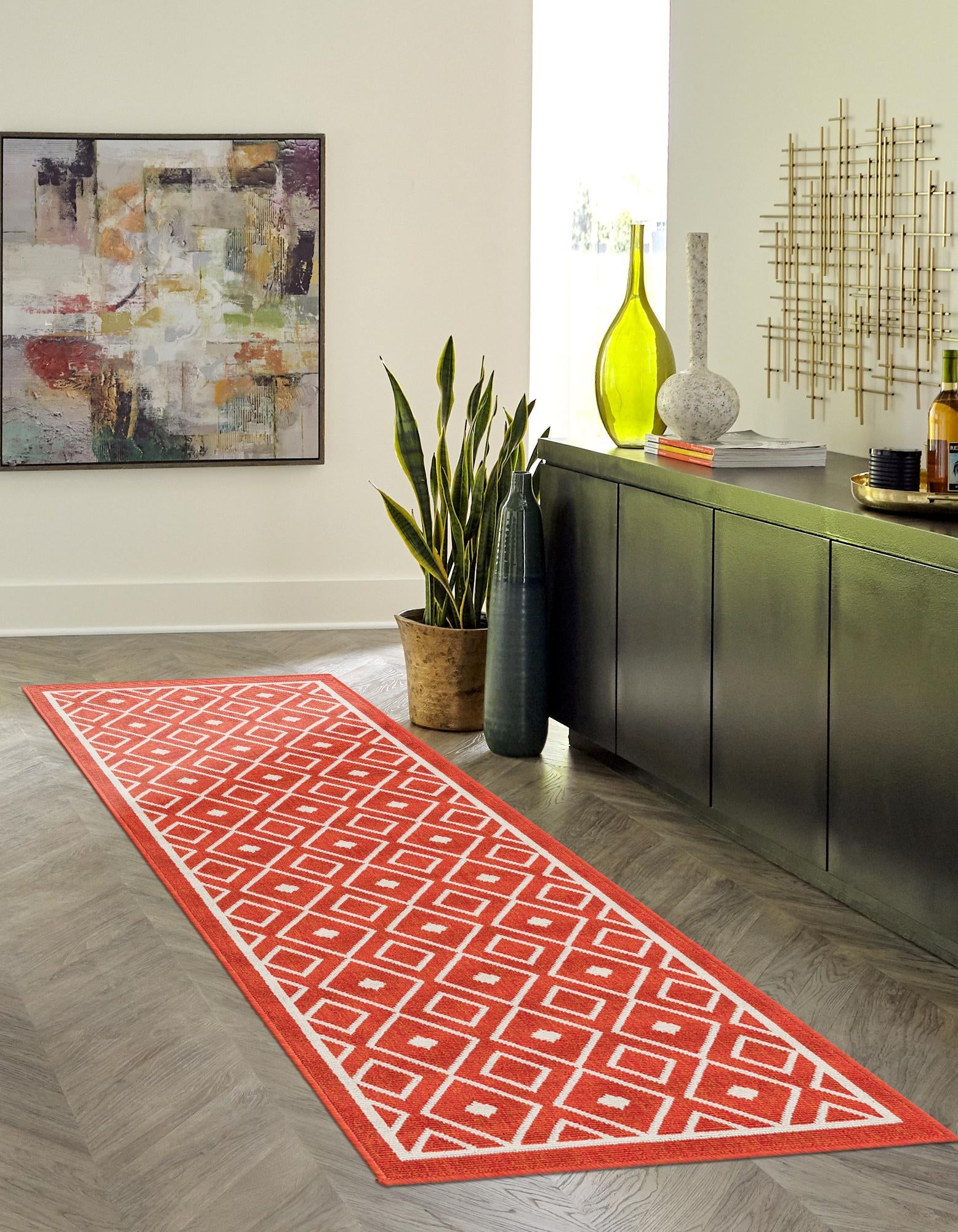 Seaside Lattice Collection Area Rug - Brighton