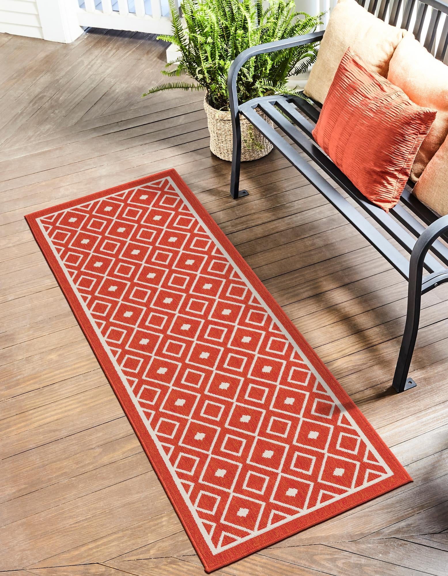 Seaside Lattice Collection Area Rug - Brighton