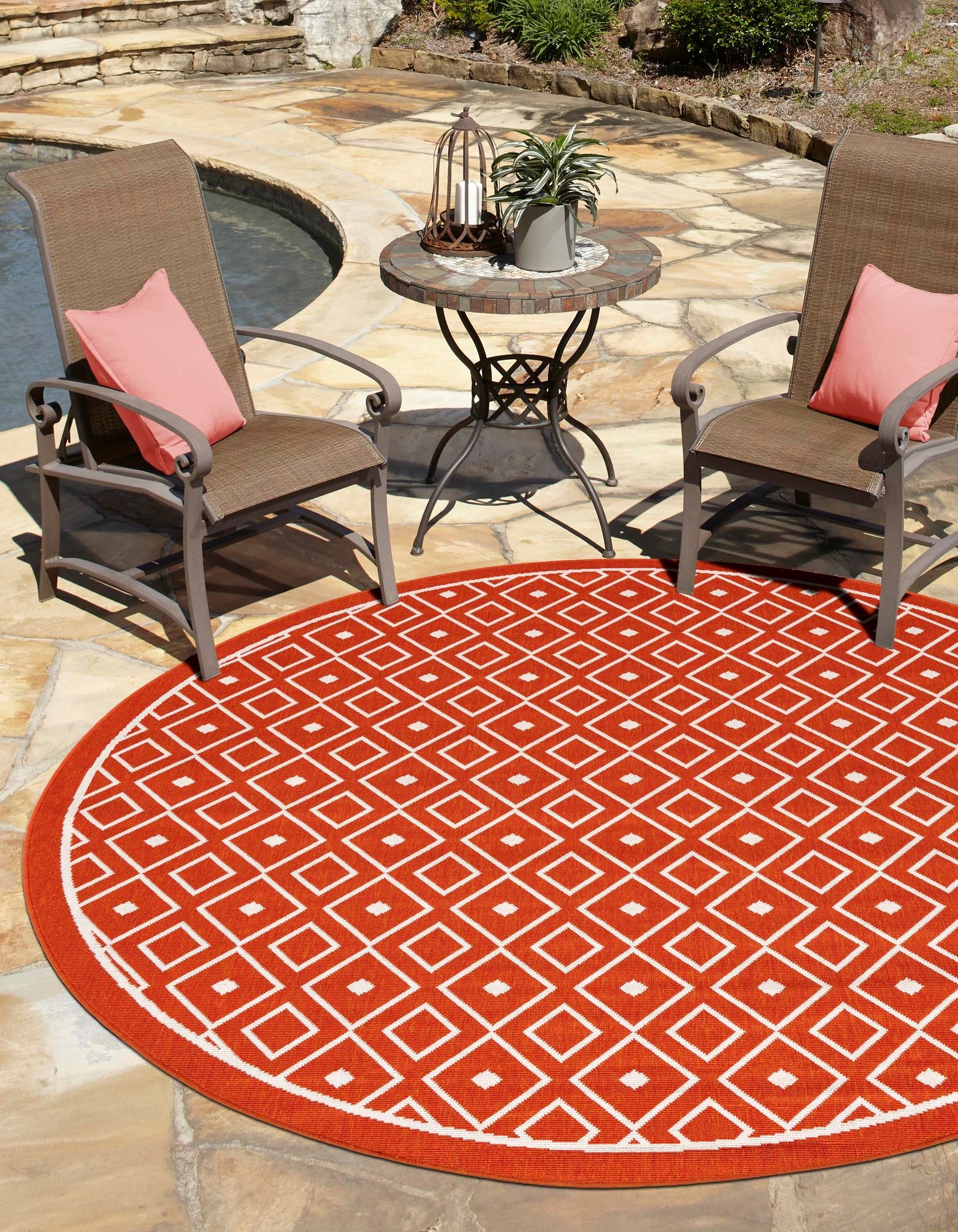 Seaside Lattice Collection Area Rug - Brighton