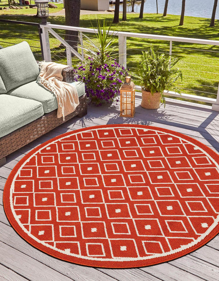 Seaside Lattice Collection Area Rug - Brighton