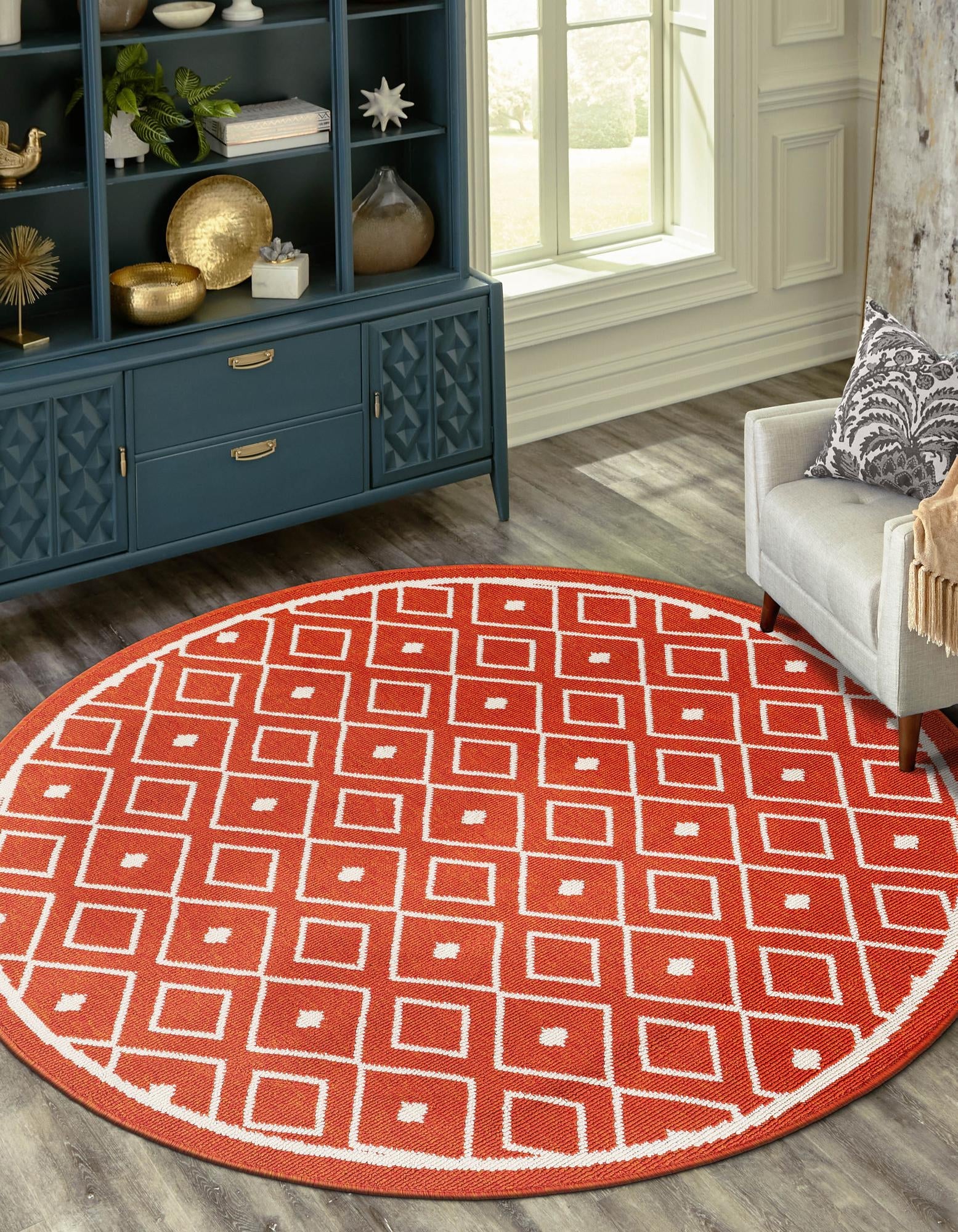 Seaside Lattice Collection Area Rug - Brighton