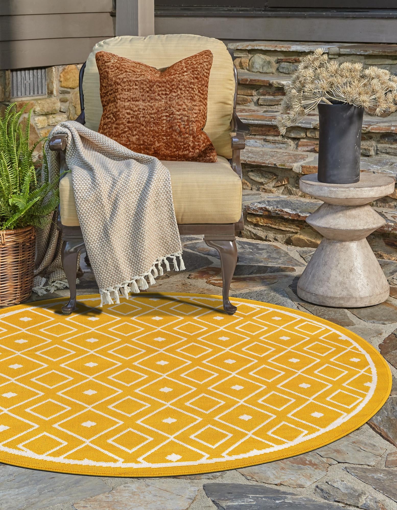 Seaside Lattice Collection Area Rug - Brighton