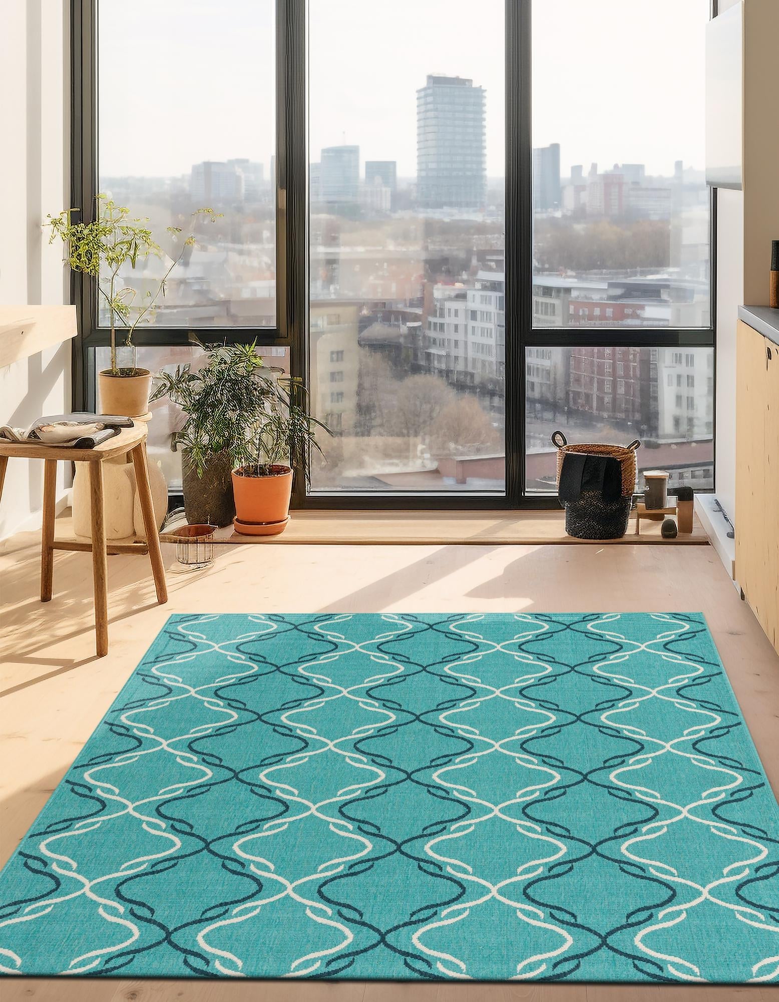 Seaside Lattice Collection Area Rug -  Hastings