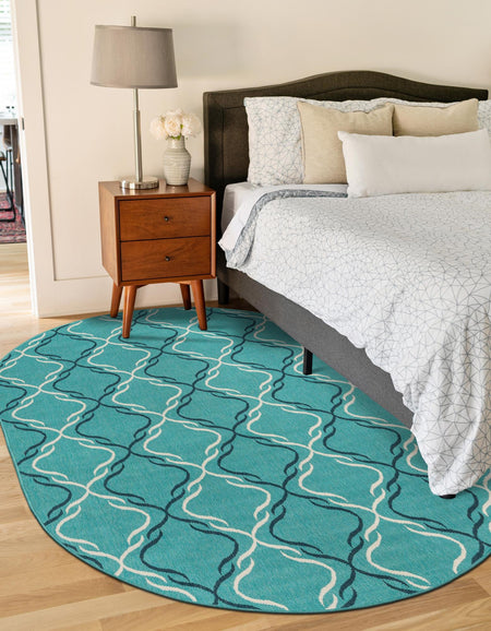 Seaside Lattice Collection Area Rug -  Hastings