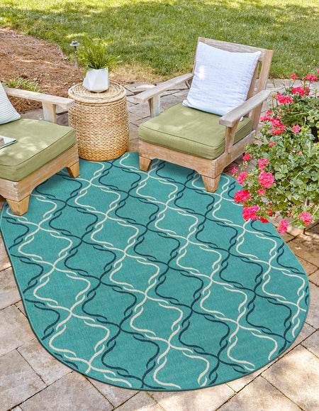 Seaside Lattice Collection Area Rug -  Hastings