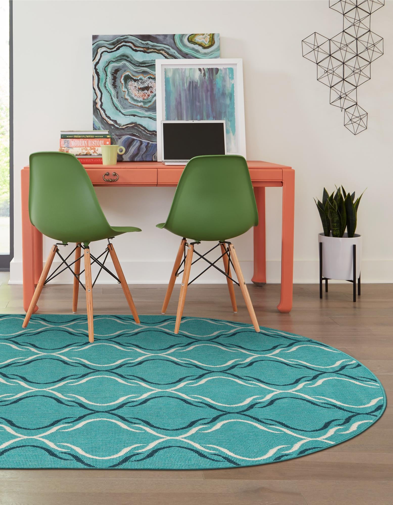 Seaside Lattice Collection Area Rug -  Hastings