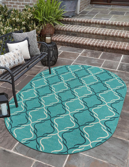 Seaside Lattice Collection Area Rug -  Hastings