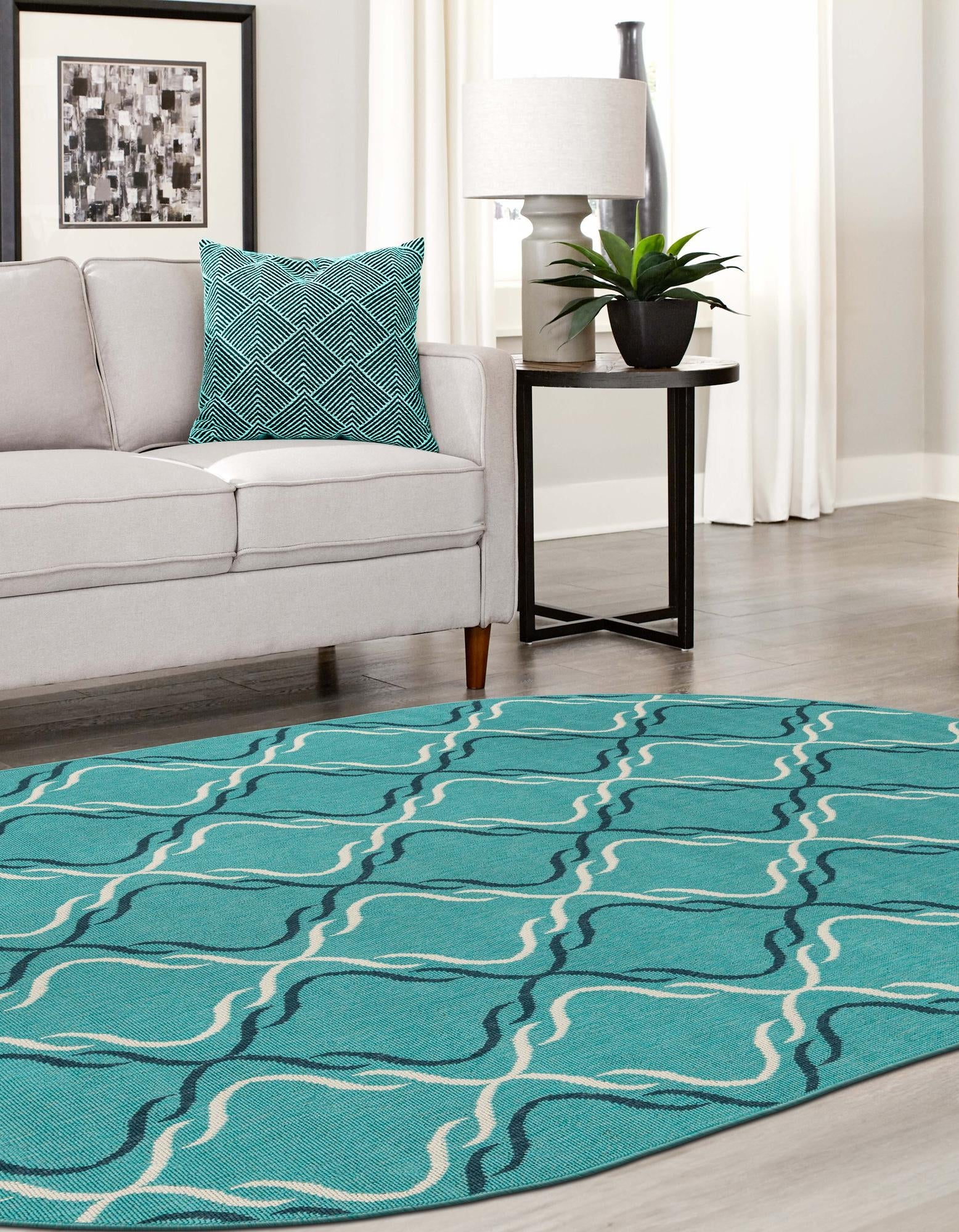 Seaside Lattice Collection Area Rug -  Hastings