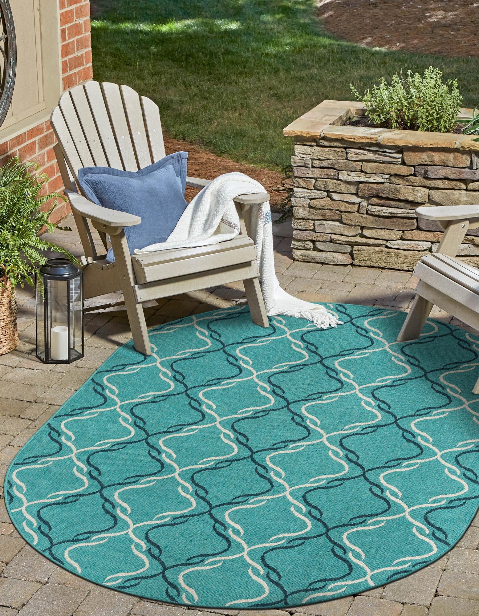 Seaside Lattice Collection Area Rug -  Hastings