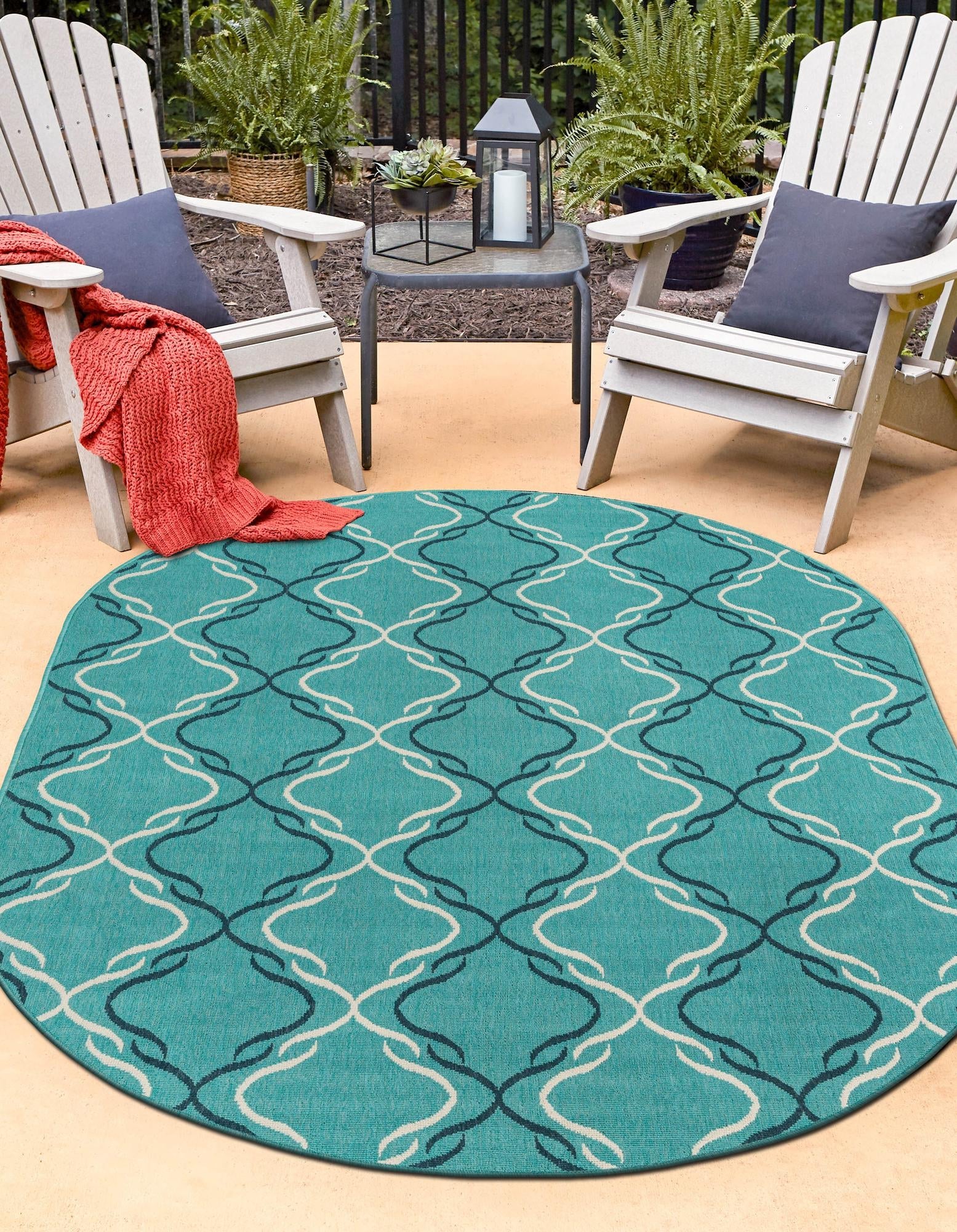 Seaside Lattice Collection Area Rug -  Hastings