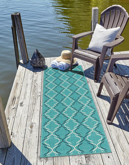 Seaside Lattice Collection Area Rug -  Hastings