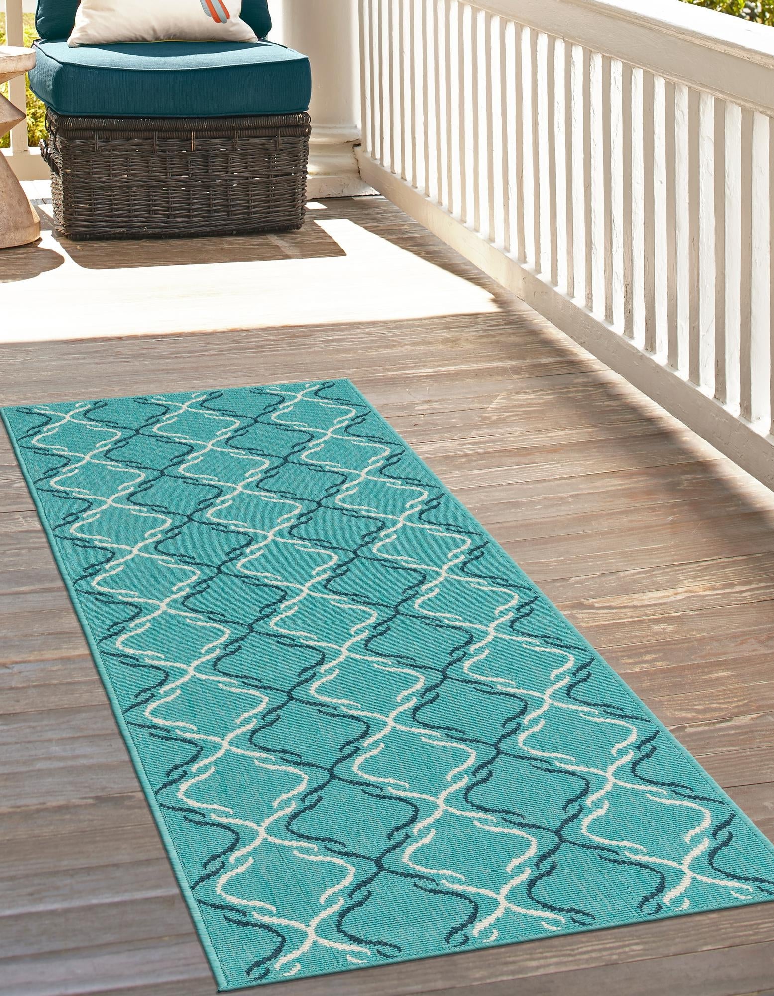 Seaside Lattice Collection Area Rug -  Hastings