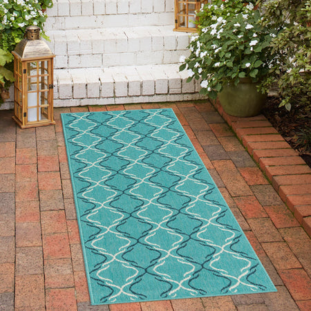 Seaside Lattice Collection Area Rug -  Hastings