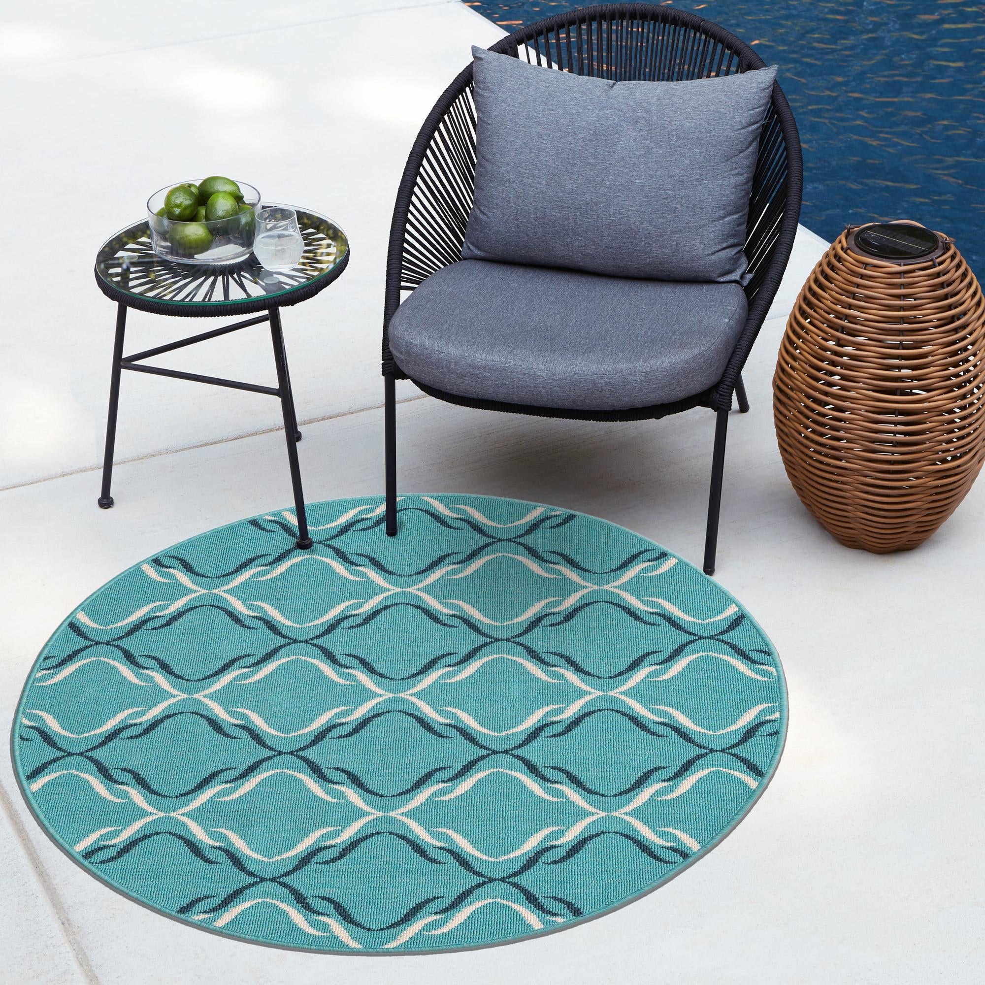 Seaside Lattice Collection Area Rug -  Hastings