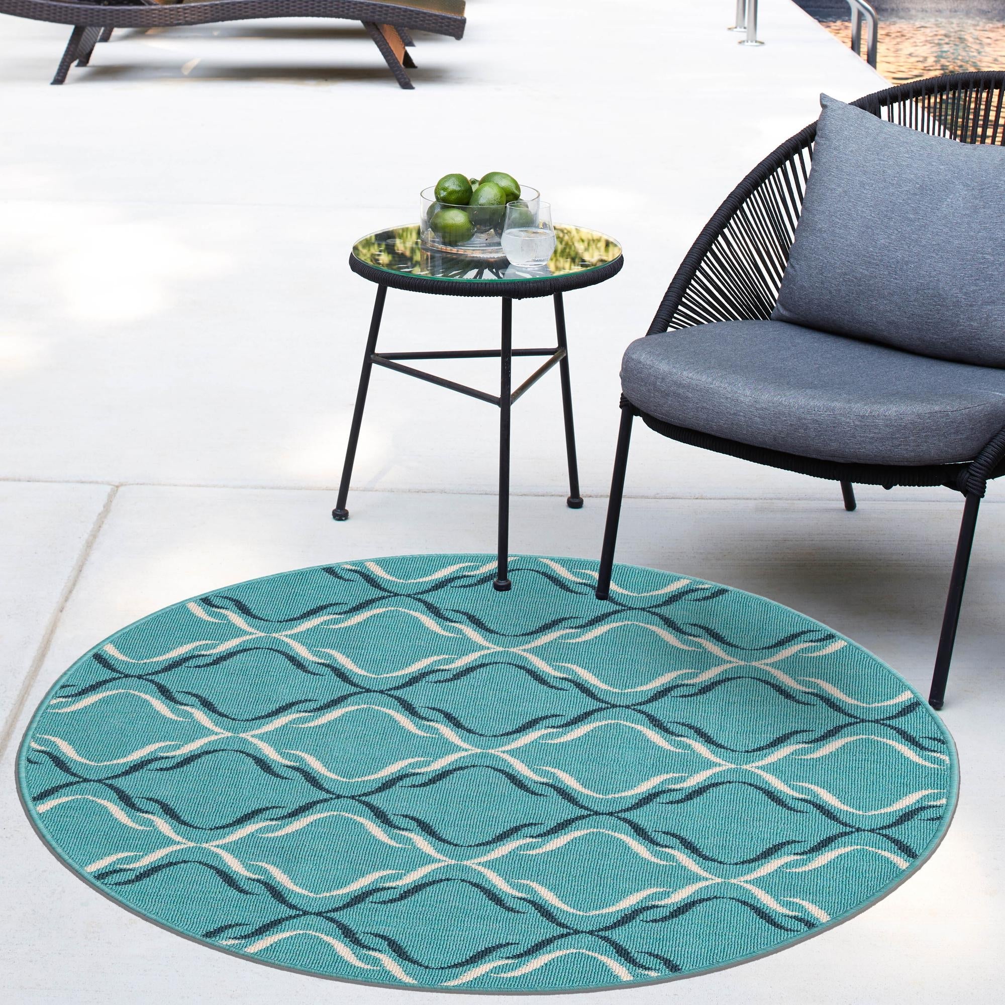 Seaside Lattice Collection Area Rug -  Hastings