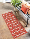 Seaside Lattice Collection Area Rug -  Margate Runner Rust Red  lifestyle 115