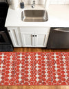 Seaside Lattice Collection Area Rug -  Margate Runner Rust Red  lifestyle 176