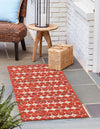 Seaside Lattice Collection Area Rug -  Margate Runner Rust Red  lifestyle 194